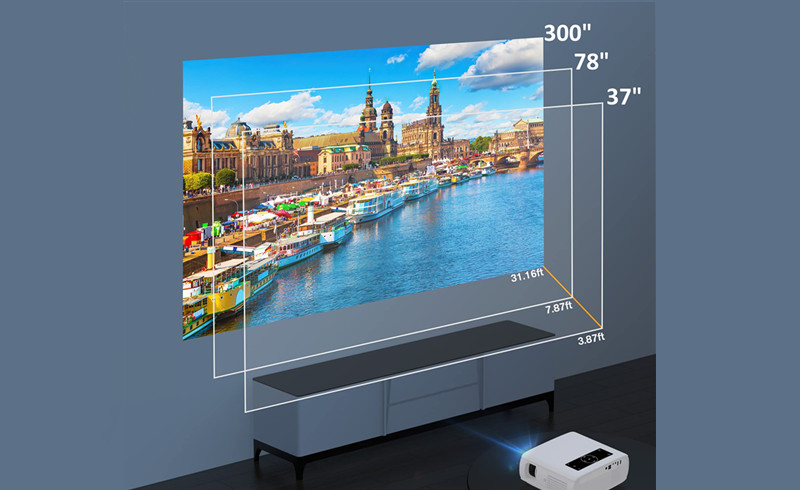 TOPVISION Projector screen size
